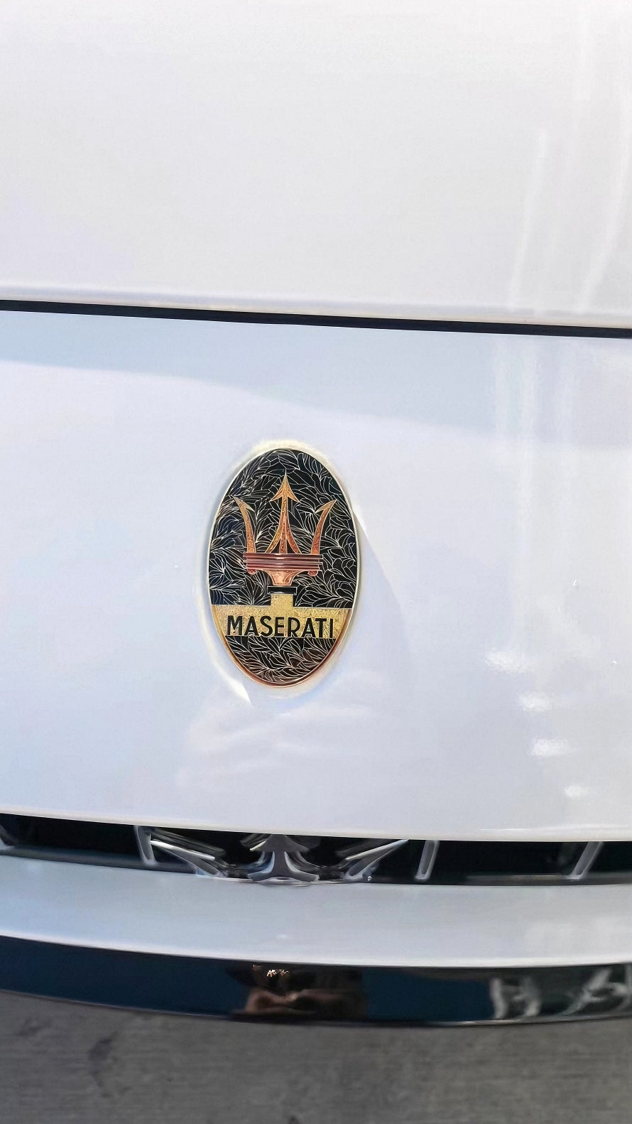 Maserati Cloisonne Enamel Hood Emblem - Custom Handmade Badge