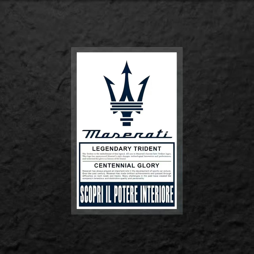 Maserati Legendary Trident Car Decal
