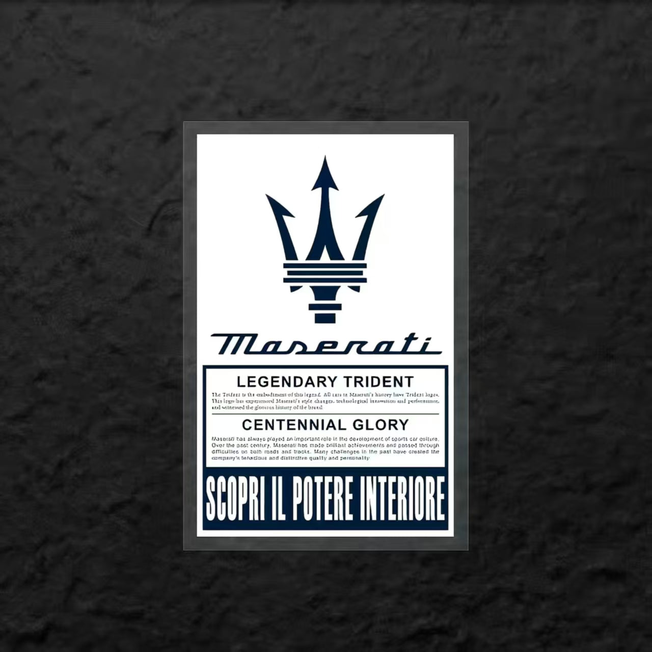 Maserati Legendary Trident Car Decal