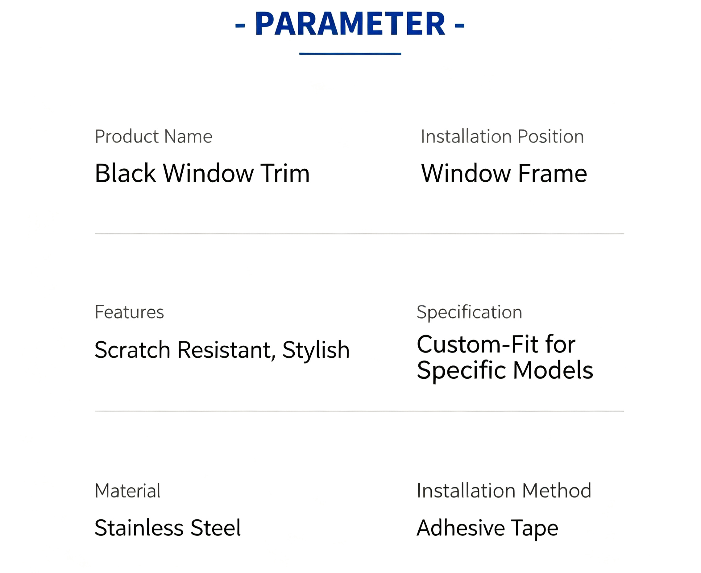 Gloss Black Window Trim