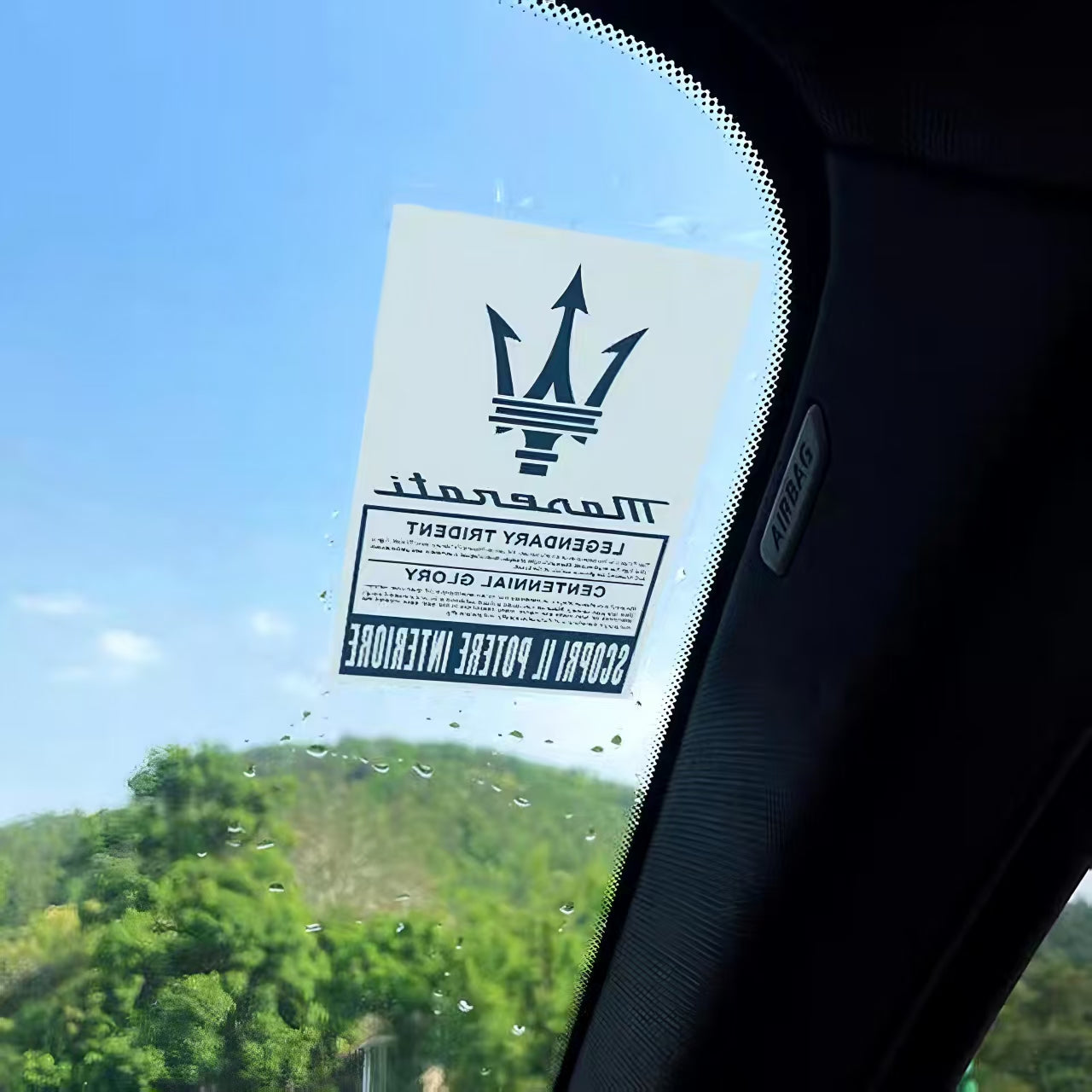 Maserati Legendary Trident Car Decal
