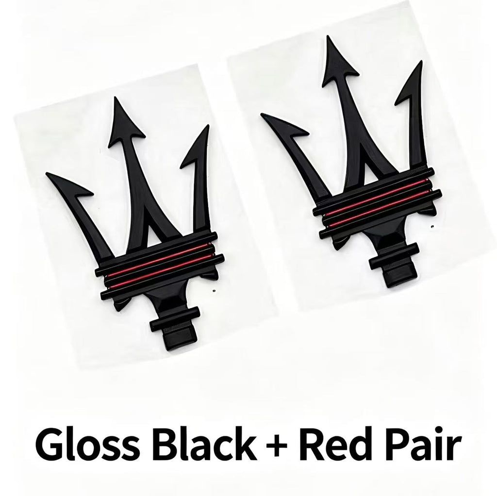 A pair of new Maserati side labels