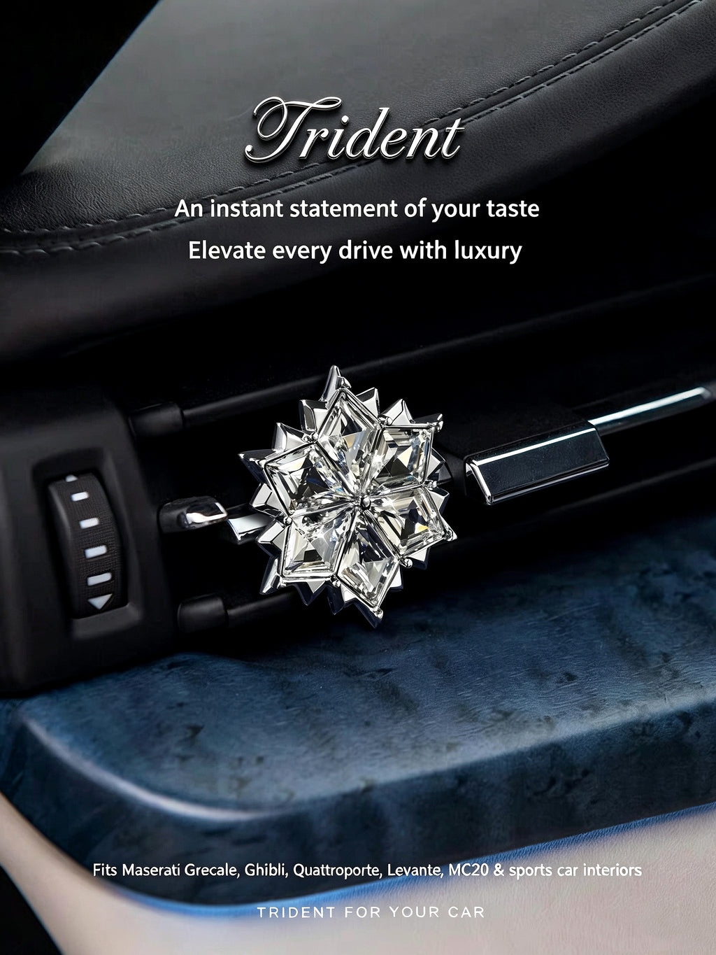 【Gift Set】Crystal Snowflake Car Air Vent Diffuser + 4 Fragrance Refills