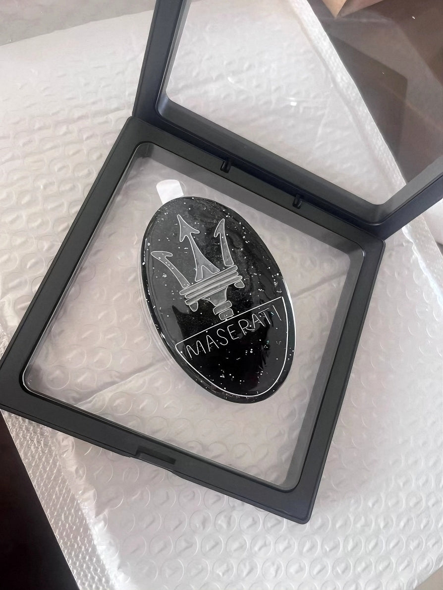 Maserati Cloisonne Enamel Hood Emblem - Custom Handmade Badge