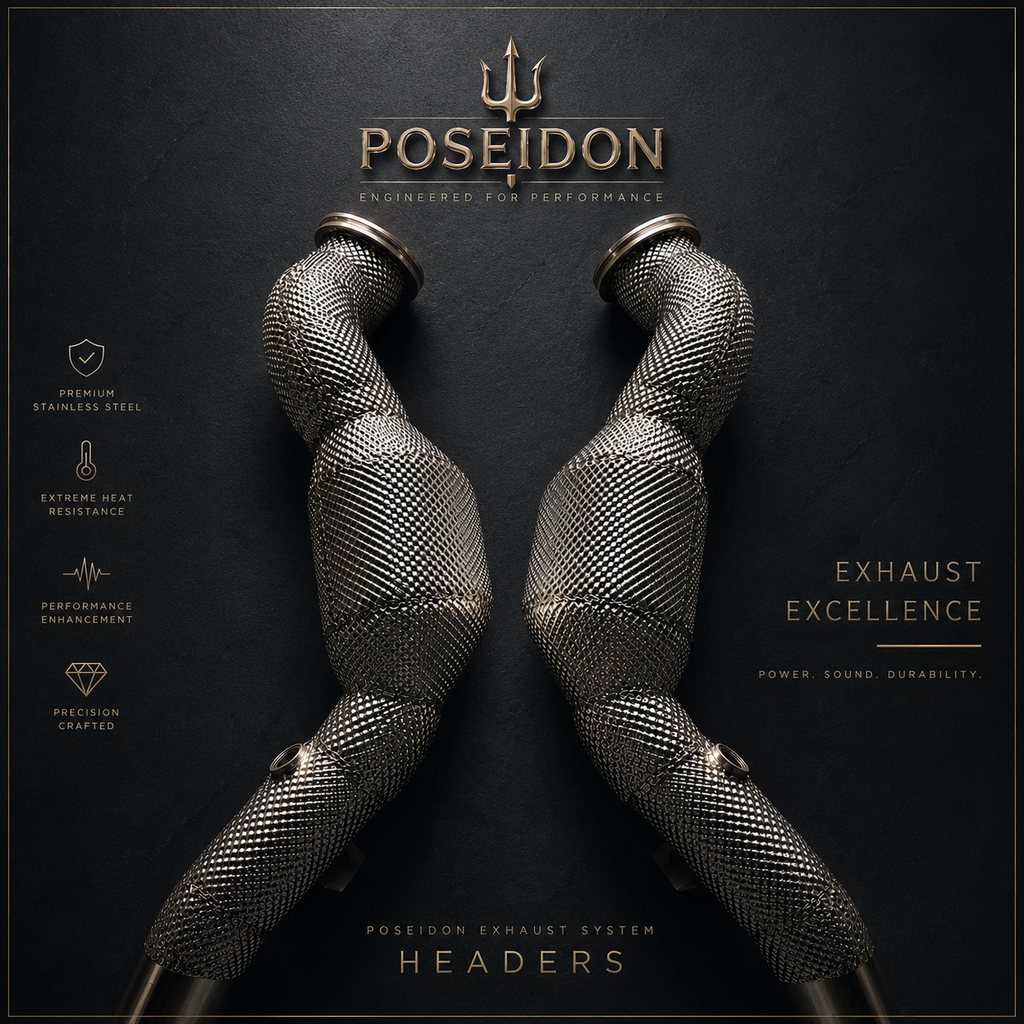 Poseidon Performance Downpipe for Maserati