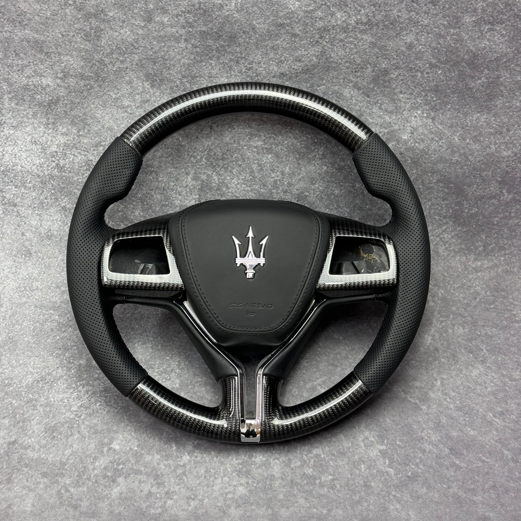 Maserati Carbon Fiber Steering Wheel | OEM Replacement for Ghibli, Quattroporte & Levante