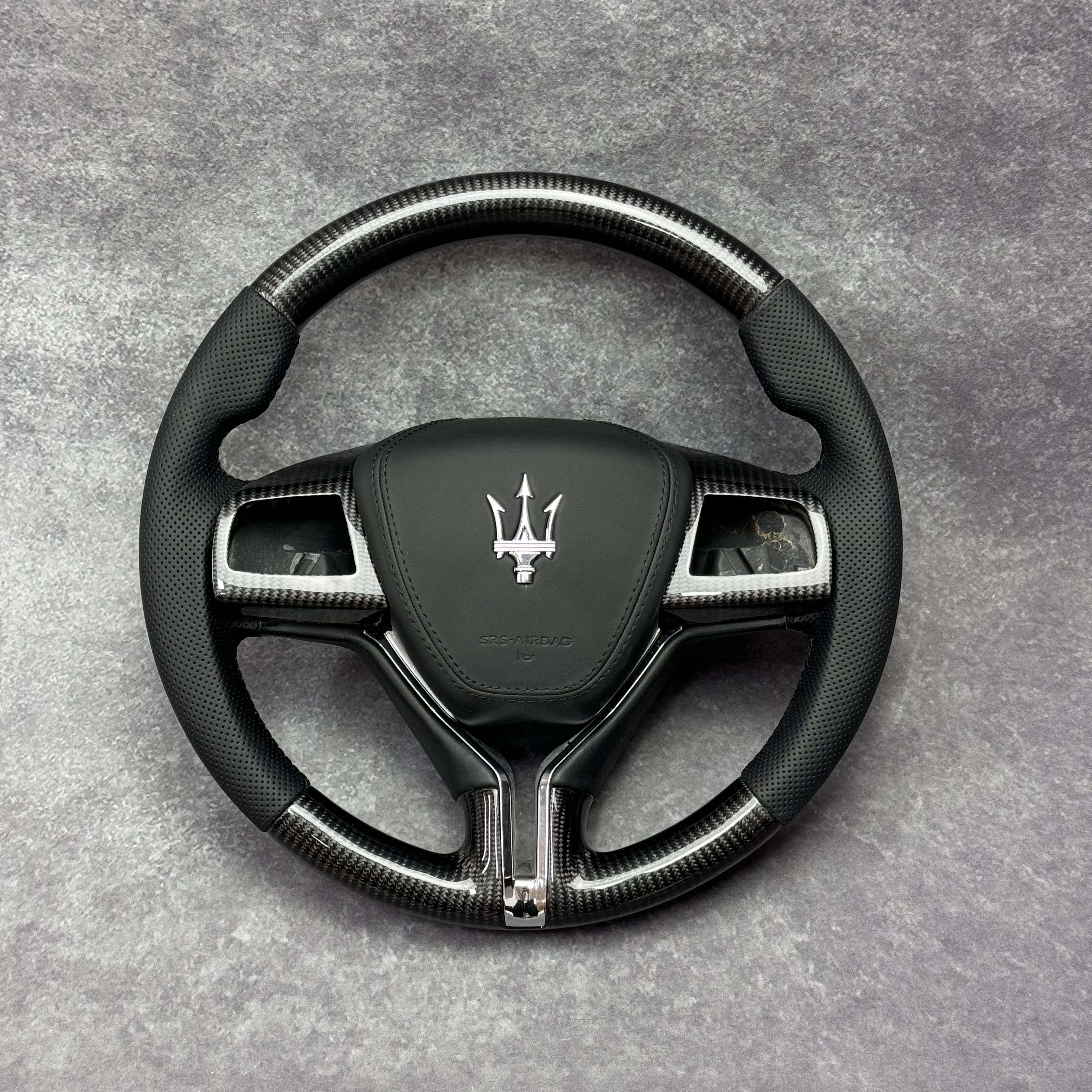 Maserati Carbon Fiber Steering Wheel | OEM Replacement for Ghibli, Quattroporte & Levante