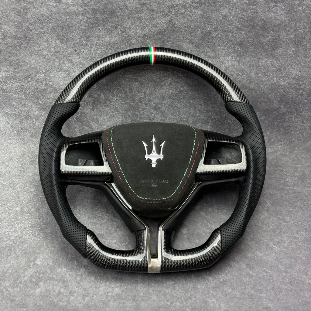 Maserati Carbon Fiber Steering Wheel | OEM Replacement for Ghibli, Quattroporte & Levante
