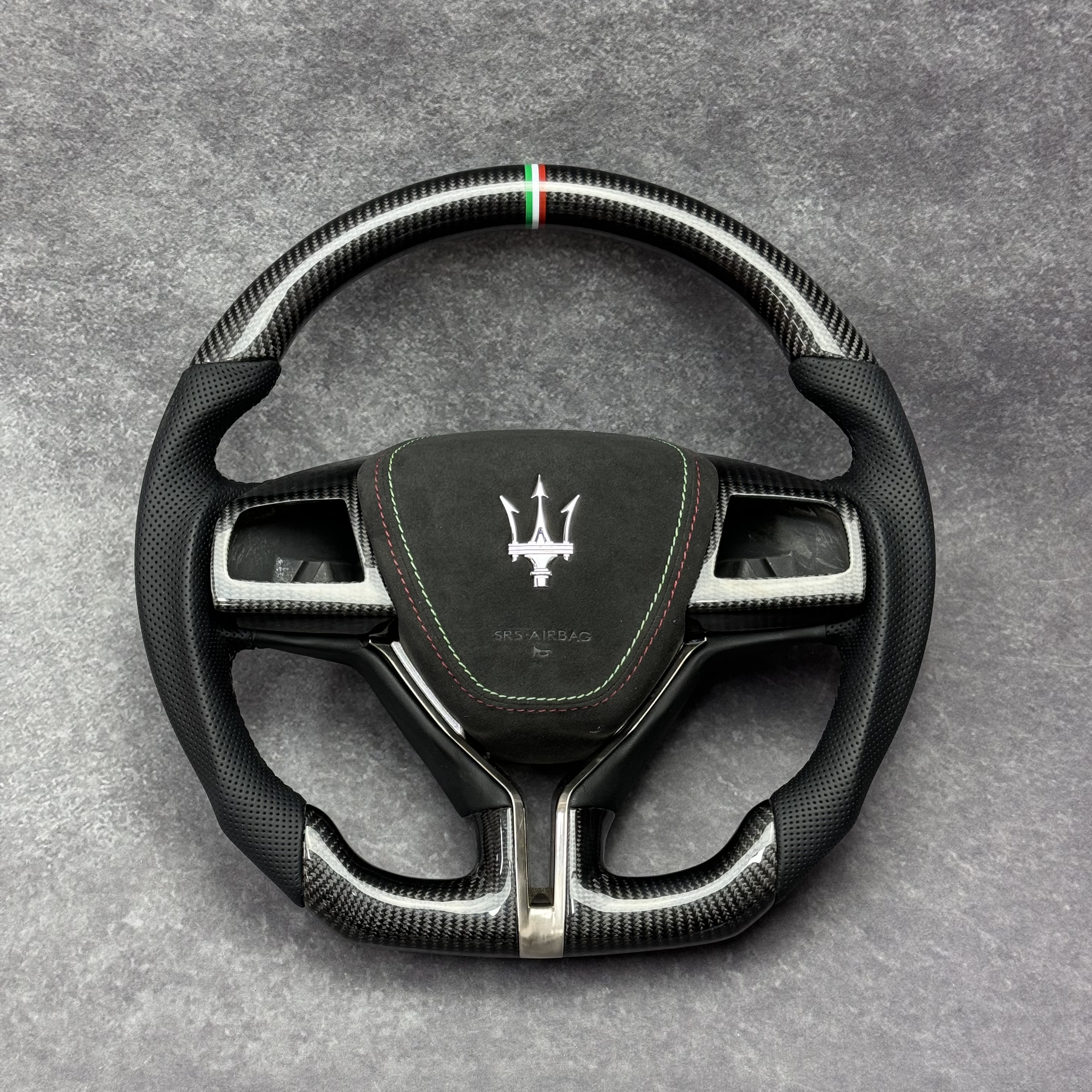 Maserati Carbon Fiber Steering Wheel | OEM Replacement for Ghibli, Quattroporte & Levante