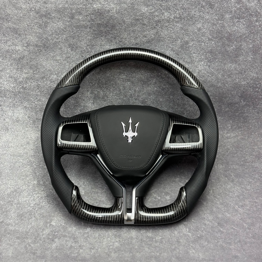 Maserati Carbon Fiber Steering Wheel | OEM Replacement for Ghibli, Quattroporte & Levante