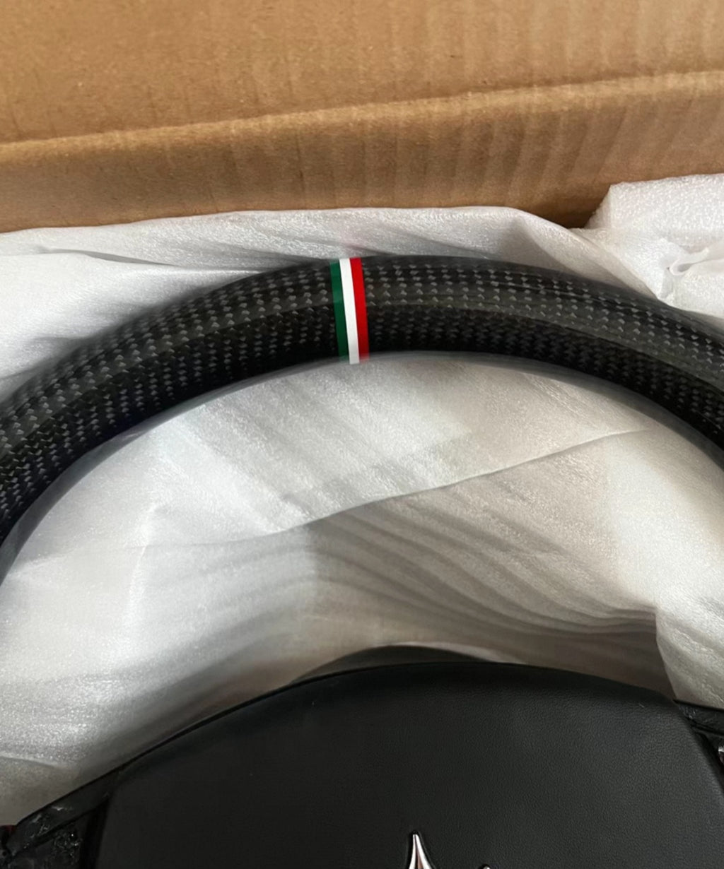 Handcrafted custom steering wheel exclusively for Maserati GranTurismo Convertible.