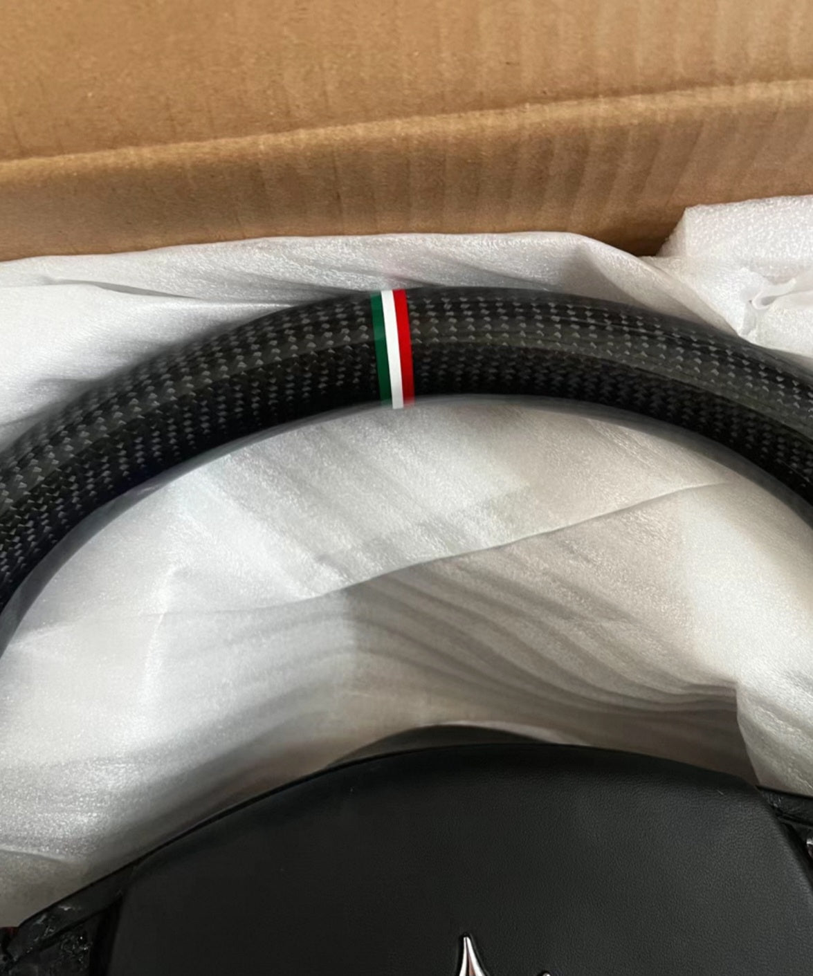 Handcrafted custom steering wheel exclusively for Maserati GranTurismo Convertible.
